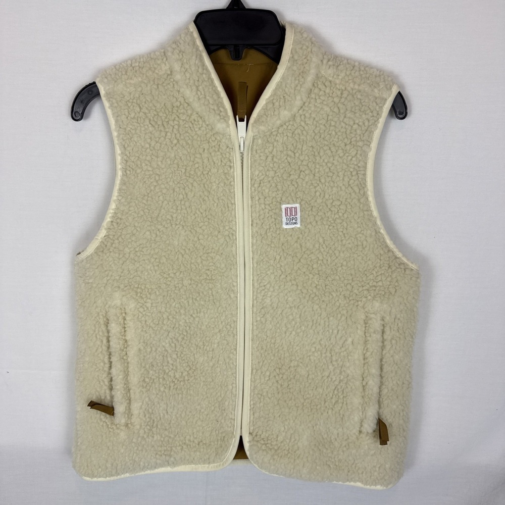 Topo Designs High Alpine Sherpa Vest Women's Small White